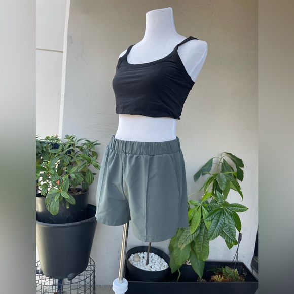 Zella Running Shorts in Khaki Green, M - Picture 9 of 16